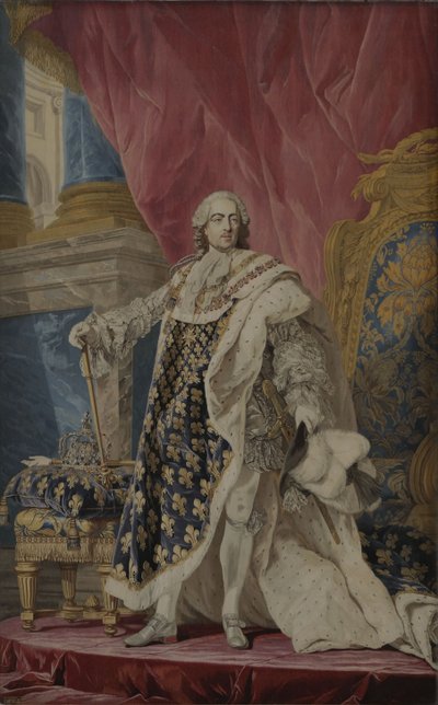 Portrait of Louis XV in Royal Costume by Pierre François Cozette